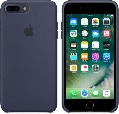 Силиконовый чехол для iPhone 7 Plus Apple Silicone Case, Midnight Blue [MMQU2ZM/A]