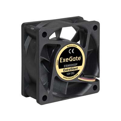 Вентилятор ExeGate ExtraSilent ES06025S3P, 60мм, 2500rpm, 22 дБ, 3-pin