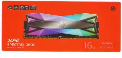 Модуль памяти DDR4 UDIMM 16Gb DDR3600 ADATA XPG SPECTRIX D60G RGB (AX4U360016G18I-ST60)
