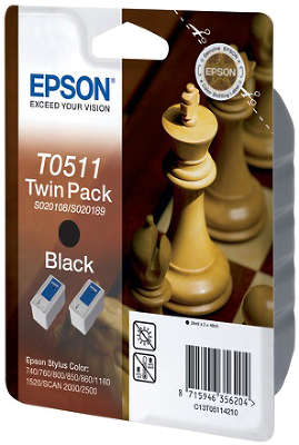 Картридж Epson T051142 (2шт, чёрный)