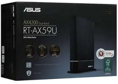 Wi-Fi роутер ASUS RT-AX59U, 802.11b/g/n/ax, 2.4 / 5 ГГц