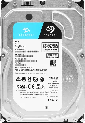 Жесткий диск SATA3 6Tb [ST6000VX009] (HDD) Seagate SkyHawk, 5400rpm, 256Mb