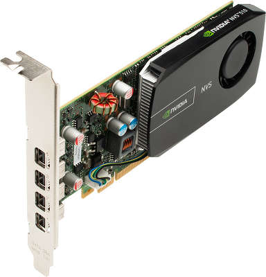 Видеокарта PNY NVS 510 2GB PCI-E 4 miniDPx2 Cores LP 4miniDP to DVI-D & 4miniDP to DP OEM