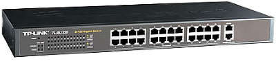 Коммутатор TP-LINK TL-SL1226 на 24 порта 10/100 Мбит/с и 2 гигабитных порта