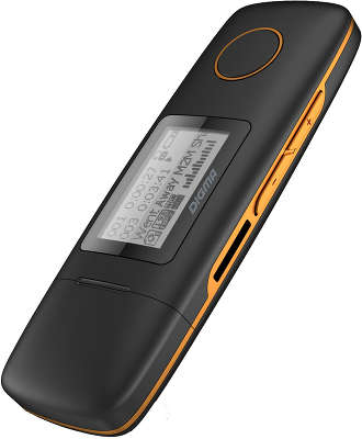 Цифровой аудиоплеер Digma U3 4Gb чёрный/оранжевый