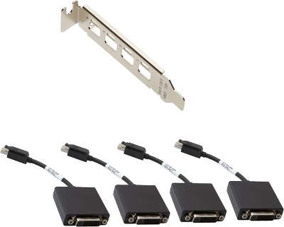 Видеокарта PNY NVS 510 2GB PCI-E 4 miniDPx2 Cores LP 4miniDP to DVI-D & 4miniDP to DP