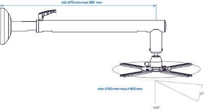 Потолочный кронштейн для проекторов  ARM media PROJECTOR-8