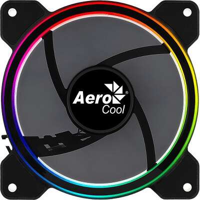Вентилятор AeroCool Saturn 12 FRGB, 120мм, 1000rpm, 19.6 дБ, 3-pin+4-pin Molex, 1шт, FRGB