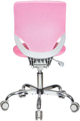 Кресло детское Бюрократ KD-7/TW-13A розовый TW-13A крестовина хром колеса серый (пластик серый)