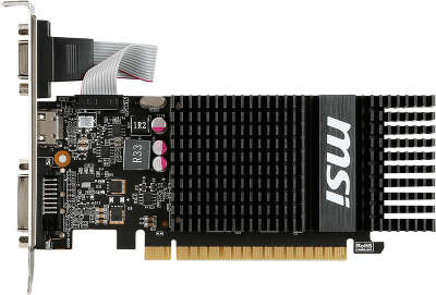Видеокарта 2Gb PCI-E MSI N720-2GD3HLP с CUDA <GFN720, GDDR3, 64 bit, HDCP, VGA, DVI, HDMI, Retail>