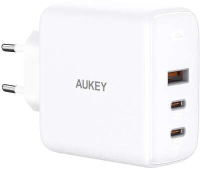 Зарядное устройство Aukey Omnia Mix3 90W 3-Port PD GaN Charger, White [PA-B6SW]