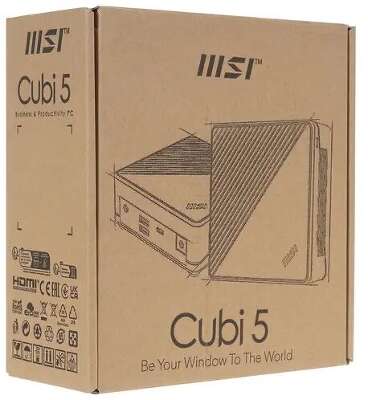 Компьютер Неттоп MSI Cubi 5 12M-015XRU i5 1235U 1.3 ГГц/8/256 SSD/WF/BT/без ОС,черный