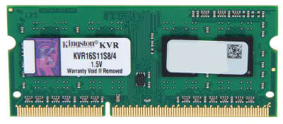 Модуль памяти SO-DIMM DDR-III 4096 Mb DDR1600 Kingston KVR16S11S8/4