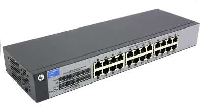 Коммутатор HP (J9663A) V1410-24, 24-ports 10/100Base-Tx, desktop & 19"
