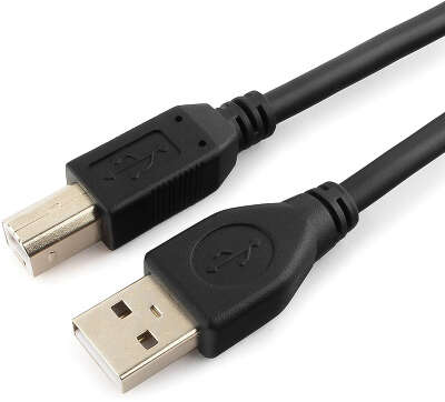 Кабель USB 2.0 Pro Cablexpert CCP-USB2-AMBM-15, AM/BM, 4.5м, экран, черный, пакет