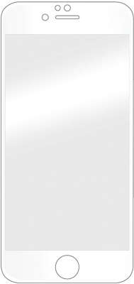 Защитное стекло BoraSCO Full Cover для iPhone 6/6S, белая рамка