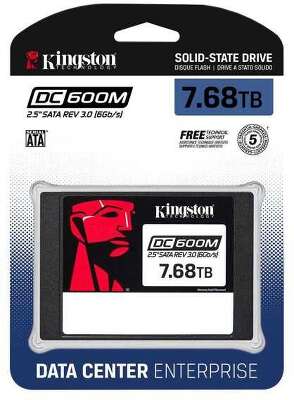 Твердотельный накопитель SATA3 7.68Tb [SEDC600M/7680G] (SSD) Kingston DC600M
