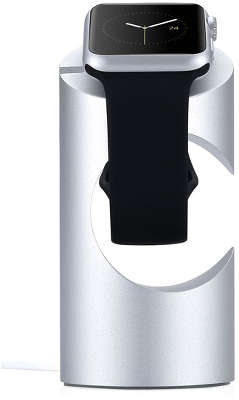 Алюминиевая подставка Just Mobile TimeStand для Apple Watch, серебристая [ST-180SI]