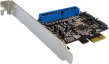 Контроллер PCI-E x1 - 2xSATA-III + IDE  ST-Lab A-450, RTL