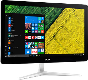 Моноблок Acer Aspire Z24-880 23.8" i3-7100T/4/1000/GF940MX 2Gb/DVDRW/WiFi/BT/CAM/W10/Kb+Mouse, черный