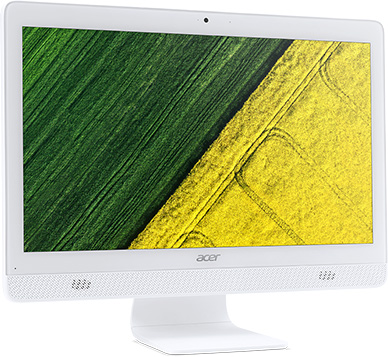 Моноблок Acer Aspire C20-820 19.5" HD+ J3060/4/500/Multi/WF/BT/Cam/Kb+Mouse/W10,белый