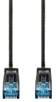 Патч-корд Hama Slim-Flexible UTP 4 пары cat.6 0.75м черный RJ-45 (m)-RJ-45 (m) (00135774)