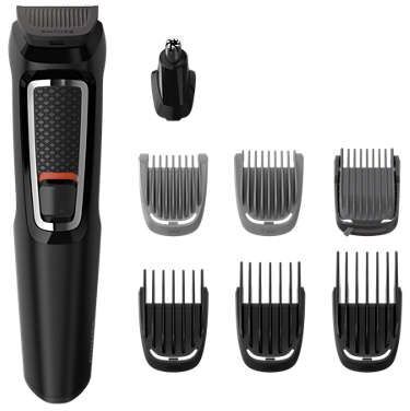 Триммер Philips MG3730/15 черный (насадок в компл:8шт)