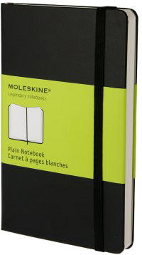 Записная книжка Moleskine "Classic" Pocket, нелинованная, черный [QP012]