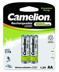 Camelion   AA-1000mAh Ni-Cd BL-2 (NC-AA1000BP2, аккумулятор,1.2В) (2 шт. в уп-ке) 