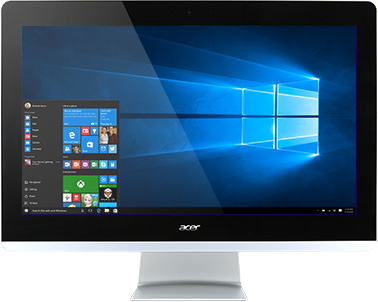Моноблок Acer Aspire Z3-715 23.8" i3-7100T/8/1000/GF940M 2Gb/DVDRW/CR/WiFi/BT/CAM/W10/Kb+Mouse, черный