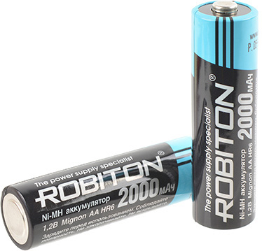 Комплект аккумуляторов низкотемпературных AA ROBITON SIBERIA 2000мАч (2 шт.в блистере) 2000MHAA-2