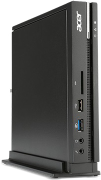 Неттоп Acer Veriton N2510G Cel N3050 (1.6)/2Gb/SSD16Gb/HDG/DOS/WiFi/Kb+Mouse