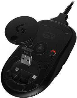 Мышь Logitech G Pro черный оптическая 25600dpi беспров. USB 7but (910-005272)