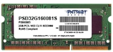 Модуль памяти SO-DIMM DDR-III 2048 Mb DDR1600 Patriot