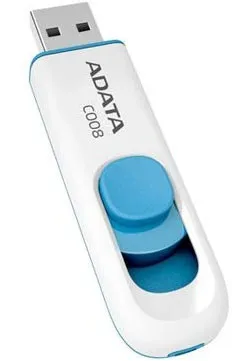 Флеш Диск A-Data 16Gb Classic C008 AC008-16G-RWE USB2.0 белый/синий