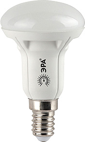 Лампа светодиодная ЭРА 6 (50) Вт, тёплый свет 2700 K [R50-6w-827-E14]