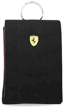 Чехол Ferrari Scuderia V1 Vertical Flip Pouch для iPhone 4/4S, черный [FEPFV1BL]