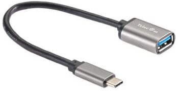 Кабель-адаптер  Type-Cm --> USB 3.0 Af , OTG, 1,5A , 5,0Gbps , Alum grey 0,2m Telecom (TC409M)