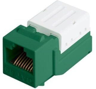 Модуль-вставка NIKOMAX типа Keystone, Кат.6 (Класс E), 250МГц, RJ45/8P8C, FT-TOOL/110/KRONE, T568A/B, неэкранированный, зеленый - гарантия: 5 лет расширенная / 25 лет системная