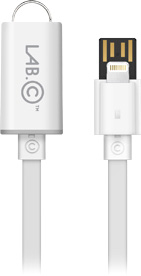 Кабель LAB.C Strap USB to Lightning, 0.3 м, White [LABC-502-WH]