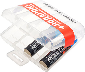 Комплект аккумуляторов AAA ROBITON 1100мАч (4 шт. в блистере + футляр) 1100MHAAA-4/box