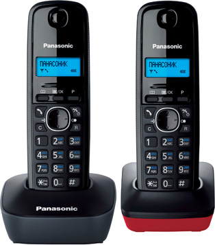 Телефон Panasonic KX-TG1612 серый-красный