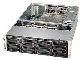 Корпус Supermicro 836BE1C-R1K03B, EE-ATX, 3U RM, 16x3.5 HS, Redundant 2x1000Вт, черный