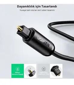 Аудиокабель UGREEN AV122 (70891) Toslink Optical Male To Male Audio Cable. Длина: 1,5 м. Цвет: черный