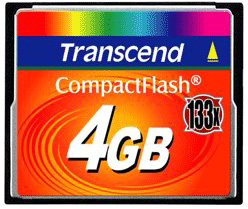 Карта памяти 4 Гб Compact Flash Transcend 133x [TS4GCF133]