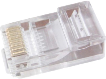 Вилка RJ-45 (8P8C) LC-PTU-01/100 универсальная. кат.5e. 6m", со сквозным отверстием (100 шт.)