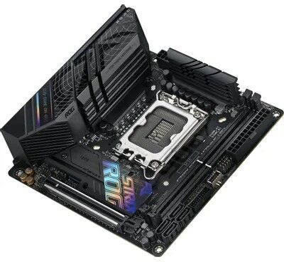 ASUS ROG STRIX B760-I GAMING WIFI  (Socket 1700, mini ITX, 2xDDR5(96GB), DP/HDMI, 1xPCIe 5.0x16, 1xLAN (2.5GbE), Wi-Fi, 4xSATA 6Gb/s, 2xM.2, 2xType-C, 3xUSB 3.2, 3xUSB 2.0)