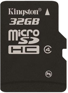 Карта памяти 32 Гб Micro SDHC Kingston Class 4 [SDC4/32GBSP]