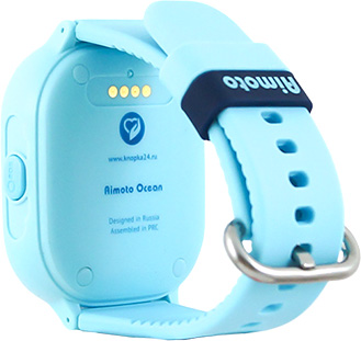 Детские часы-телефон с GPS-трекером "Кнопка жизни" Aimoto Ocean, синие