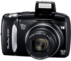Цифровая фотокамера Canon PowerShot SX120 IS Black